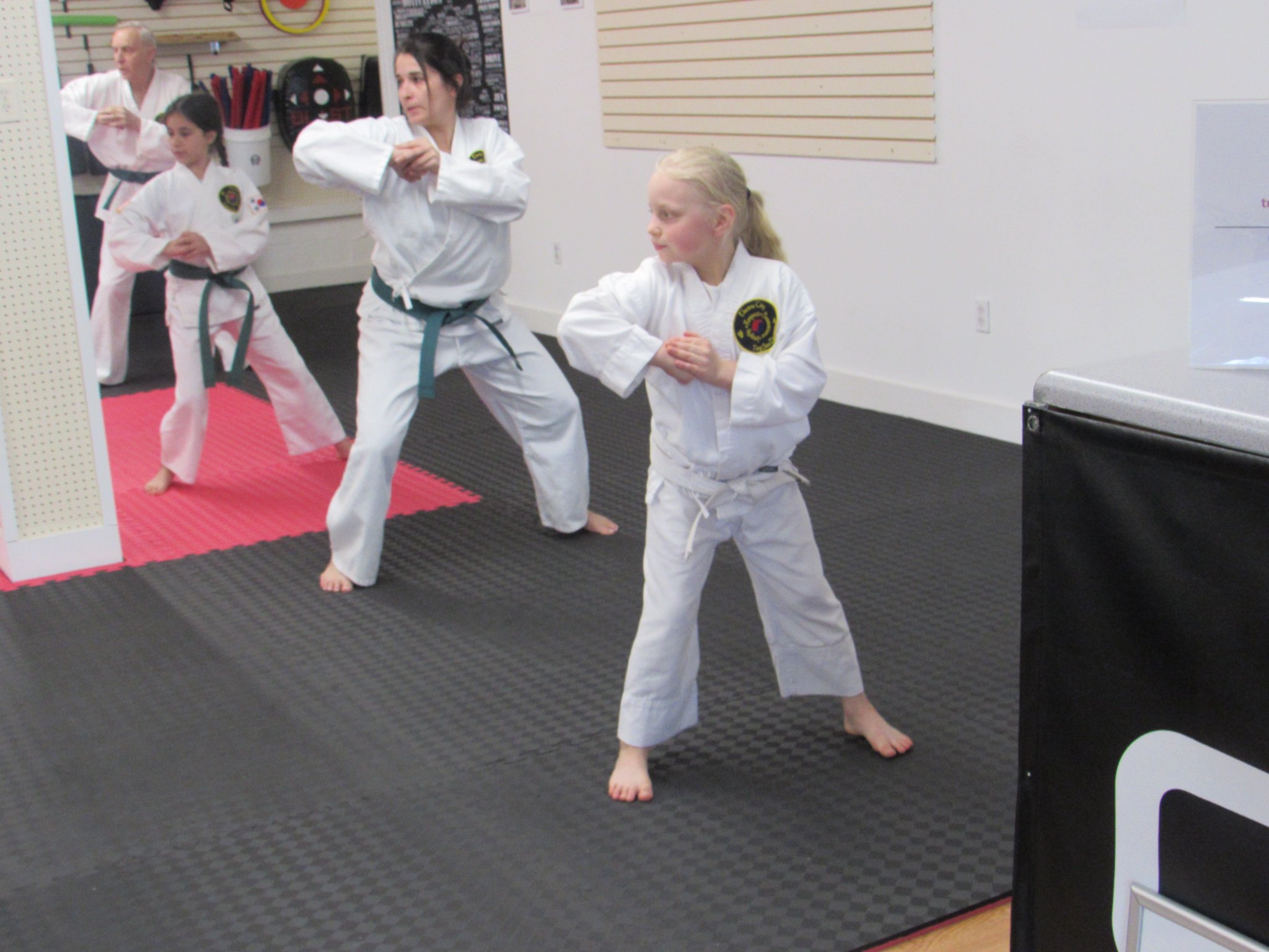 Students practicing martial arts at Electric City Tang Soo Do